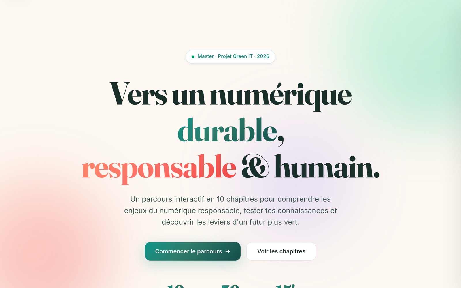 Aperçu du site GreenIT Quest